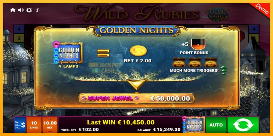 Wild Rubies Golden Nights машина за игри за пари, слика 5