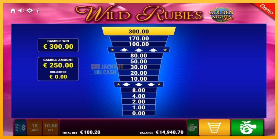 Wild Rubies Golden Nights машина за игри за пари, слика 8