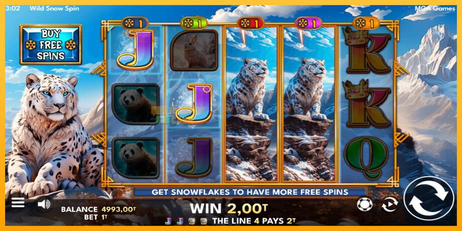 Wild Snow Spin машина за игри за пари, слика 3