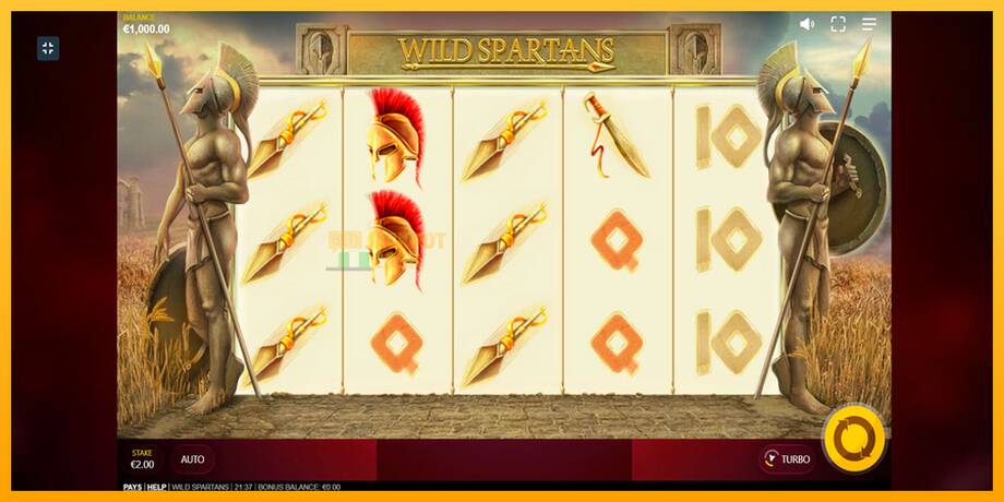 Wild Spartans машина за игри за пари, слика 4