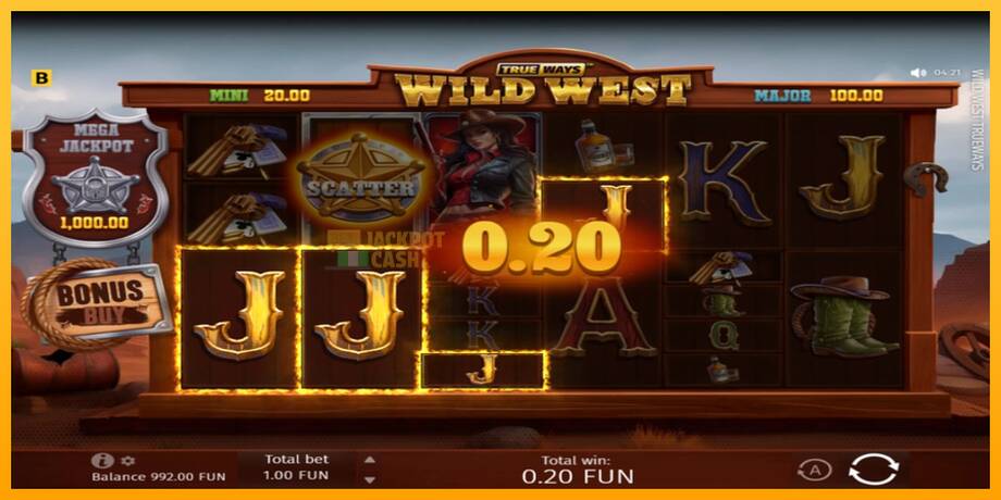 Wild West Trueways машина за игри за пари, слика 3