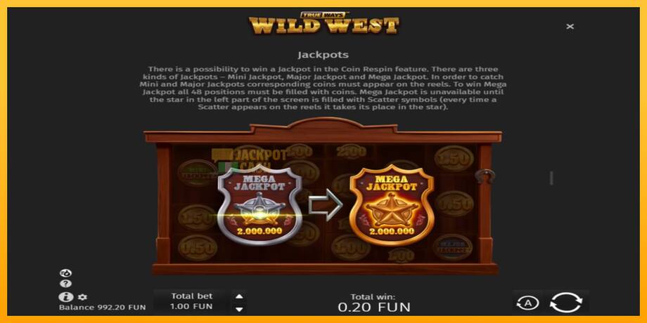 Wild West Trueways машина за игри за пари, слика 6