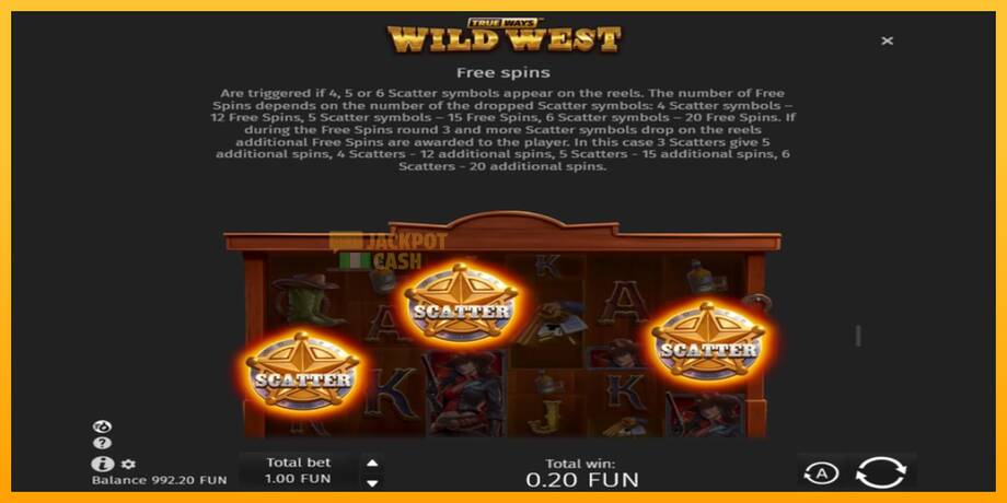 Wild West Trueways машина за игри за пари, слика 7