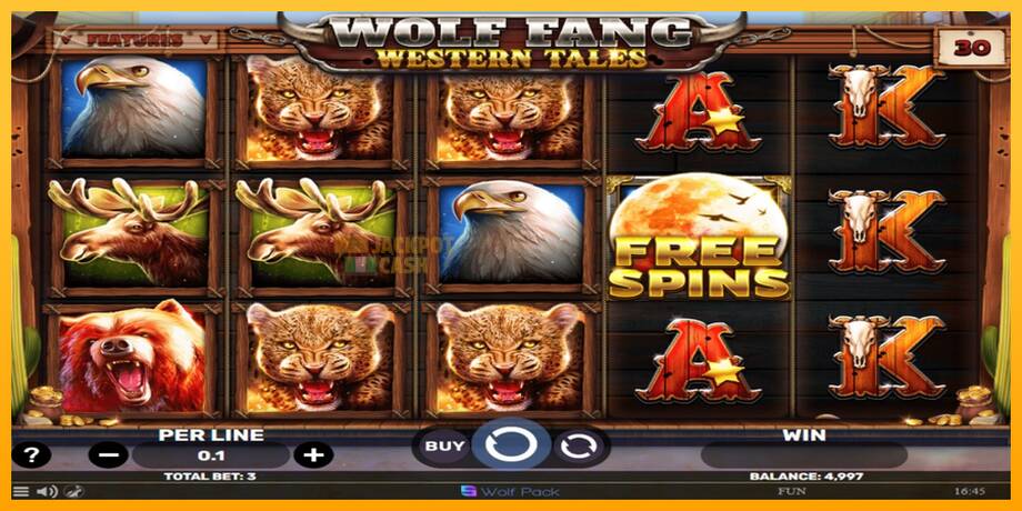 Wolf Fang - Western Tales машина за игри за пари, слика 2