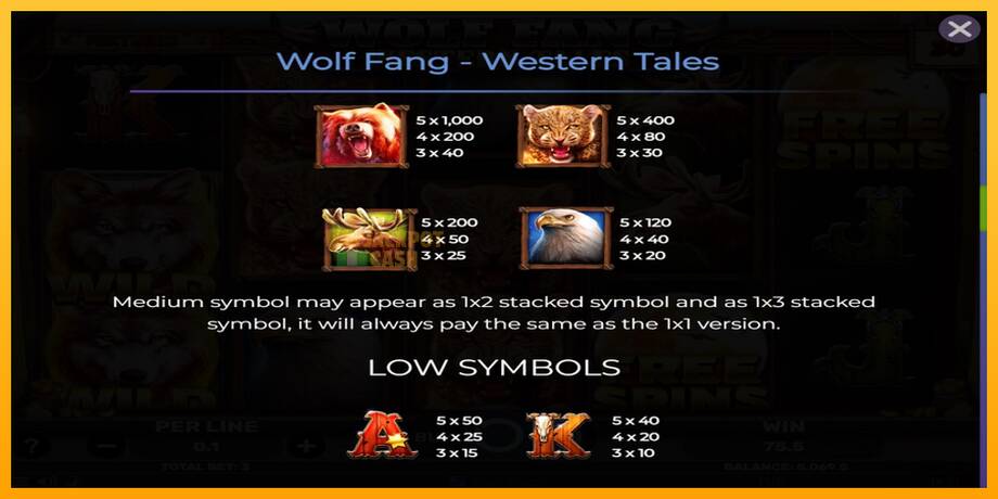 Wolf Fang - Western Tales машина за игри за пари, слика 5