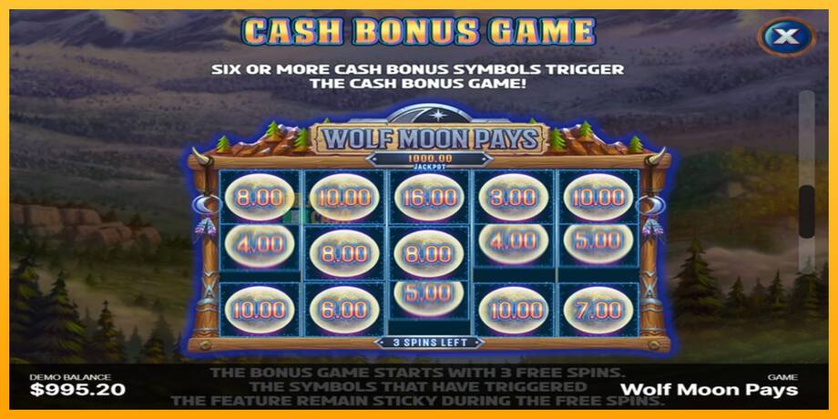 Wolf Moon Pays машина за игри за пари, слика 7