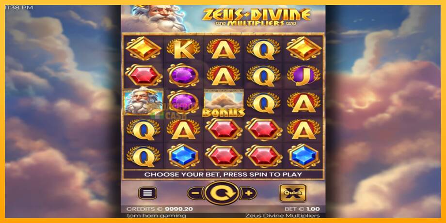 Zeus Divine Multipliers машина за игри за пари, слика 2