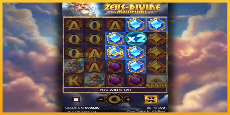 Zeus Divine Multipliers машина за игри за пари, слика 3