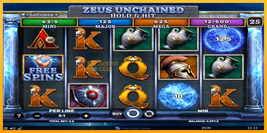 Zeus Unchained - Hold & Hit машина за игри за пари, слика 2