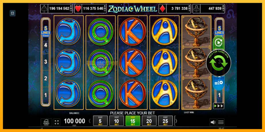 Zodiac Wheel машина за игри за пари, слика 1