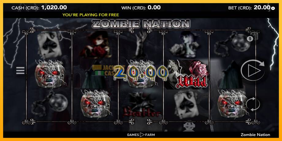 Zombie Nation машина за игри за пари, слика 3